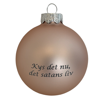 Rosa julekugle med navn